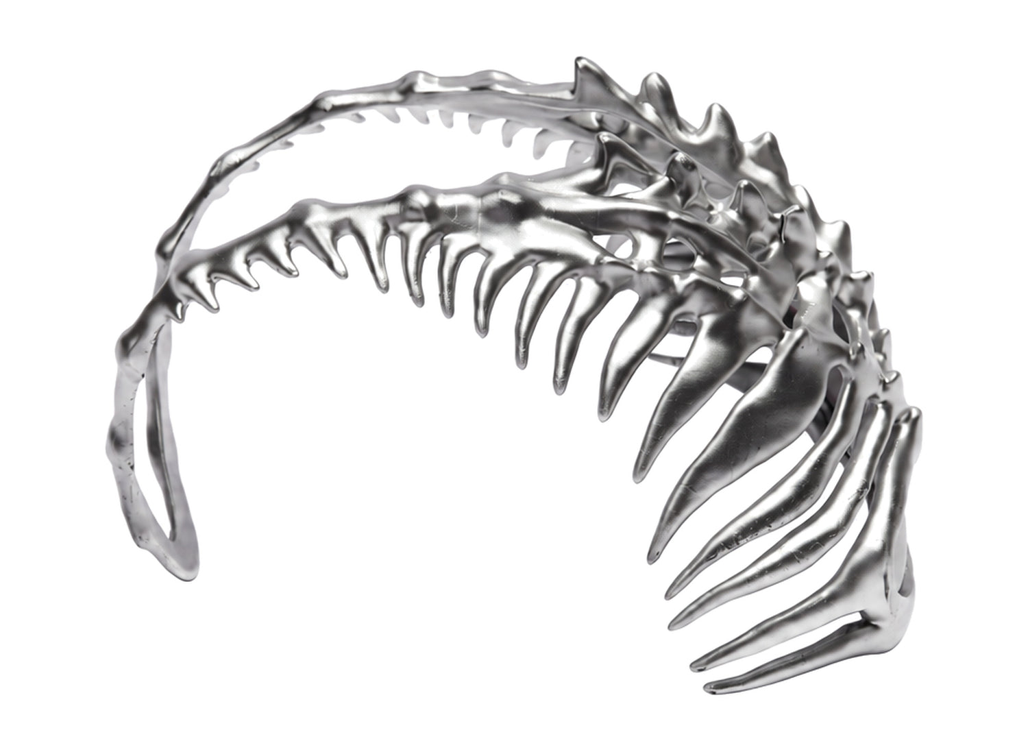 Thug Club TC Bone Half Mask in Silver, side angle
