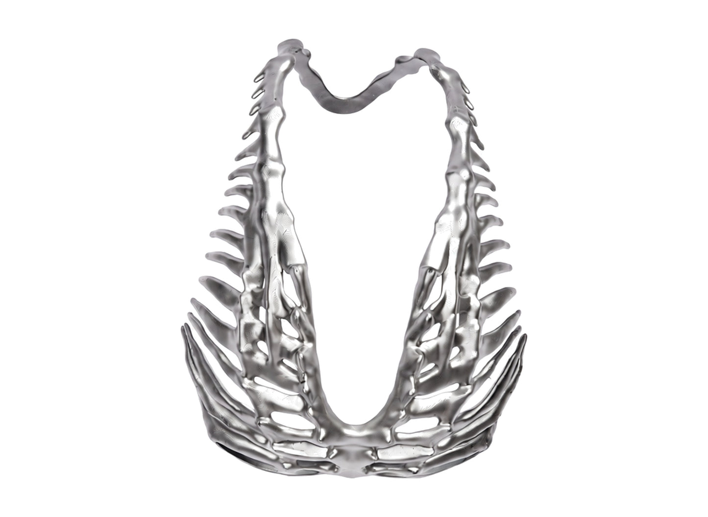 Thug Club TC Bone Half Mask in Silver, overhead view