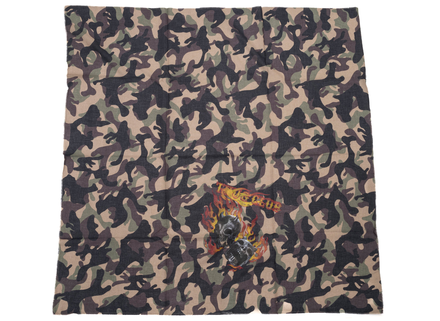 Thug Club TC Two Face Camo Scarf in Camo, laid flat