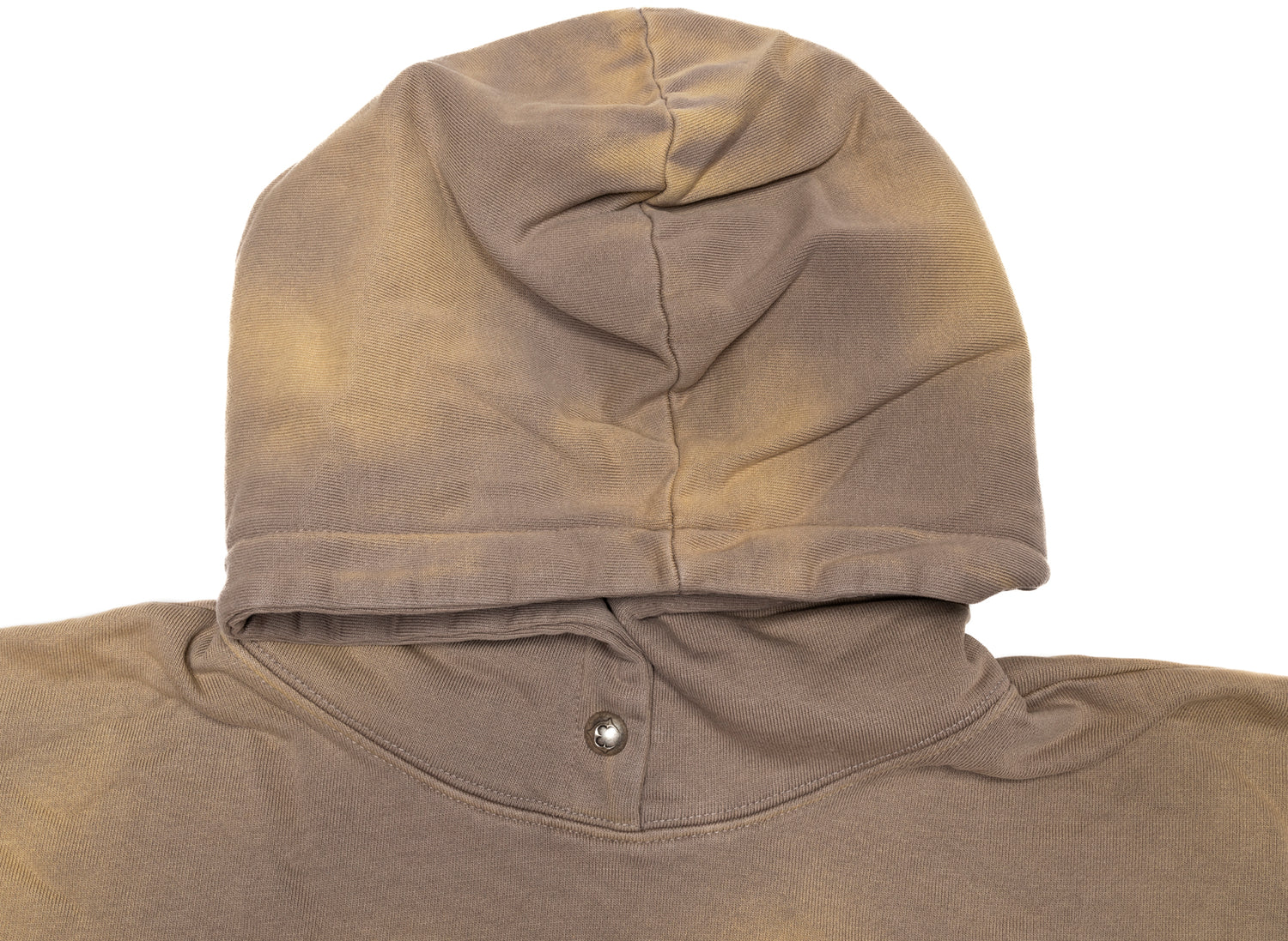 Thug Club TC Two Face Dirt Hoodie in Beige, hood detail
