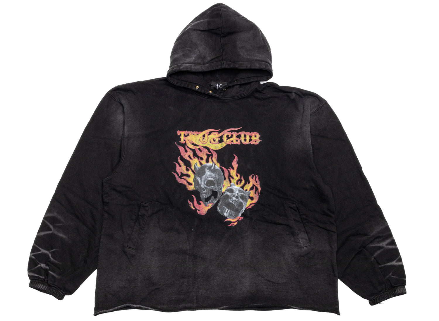Thug Club TC Two Face Dirt Hoodie in Black, graphic side