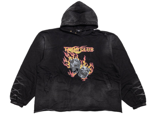 Thug Club TC Two Face Dirt Hoodie in Black, graphic side