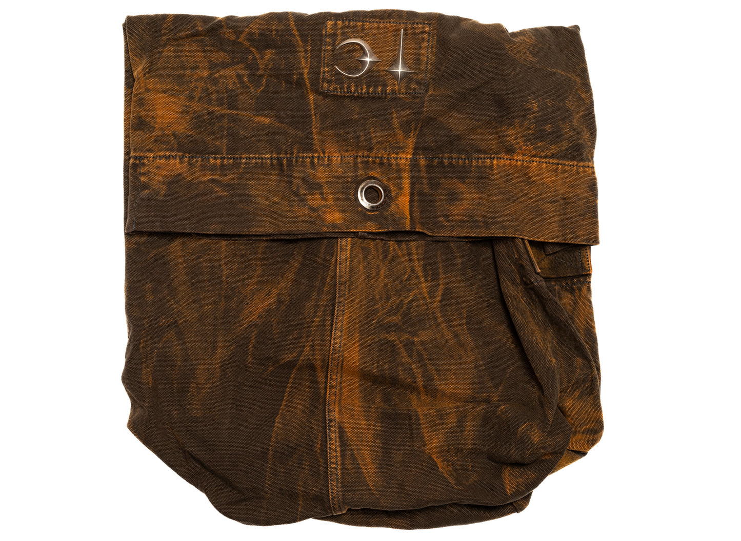 Thug Club Two Tone Washed Canvas Duffle Bag in Olive, folded bag