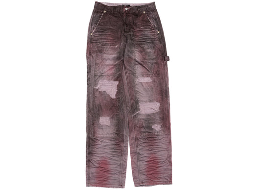 Thug Club Two Tone Washed Carpenter Pants in Grey, front view