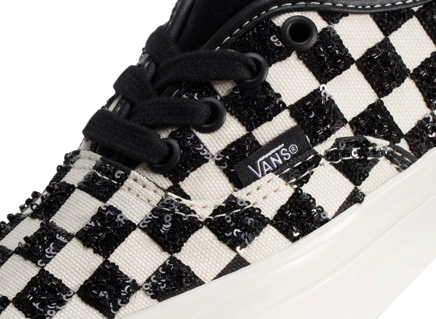 Vans Authentic 44 LX Beaded Checkerboard in Black/White