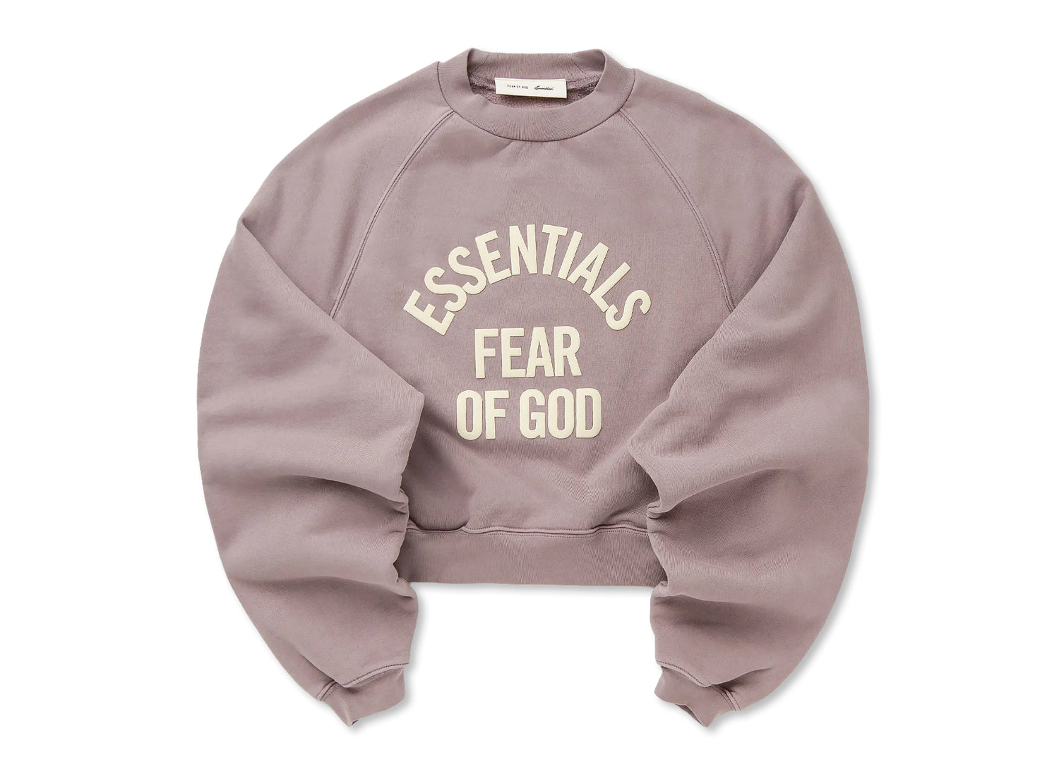 Women's Fear of God Essentials Campus 90s Cropped Crewneck 'Faded Mauve'