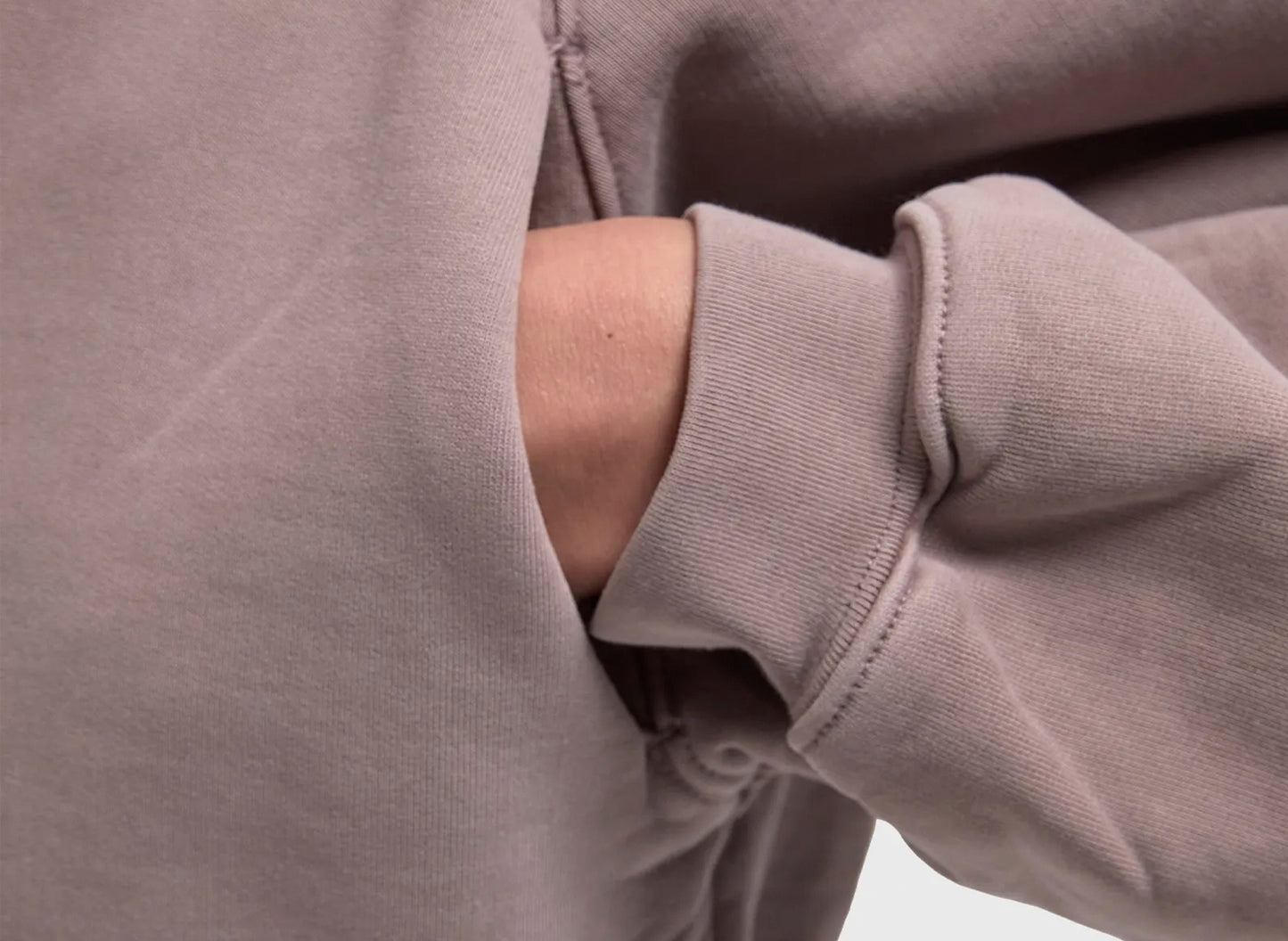 Women's Fear of God Essentials Campus 90s Cropped Crewneck 'Faded Mauve' — view 2