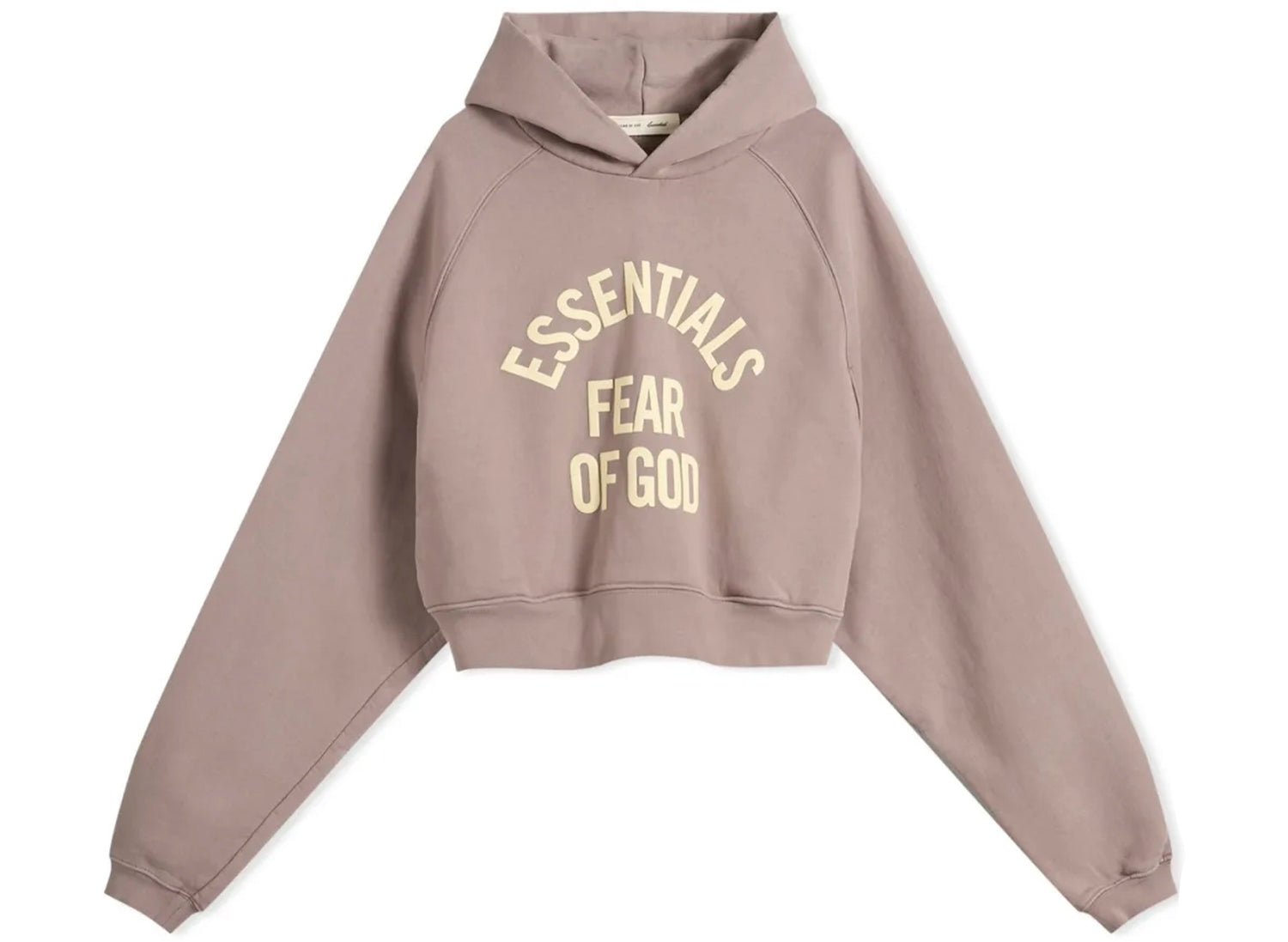 Women's Fear of God Essentials Campus 90s Cropped Hoodie 'Faded Mauve'