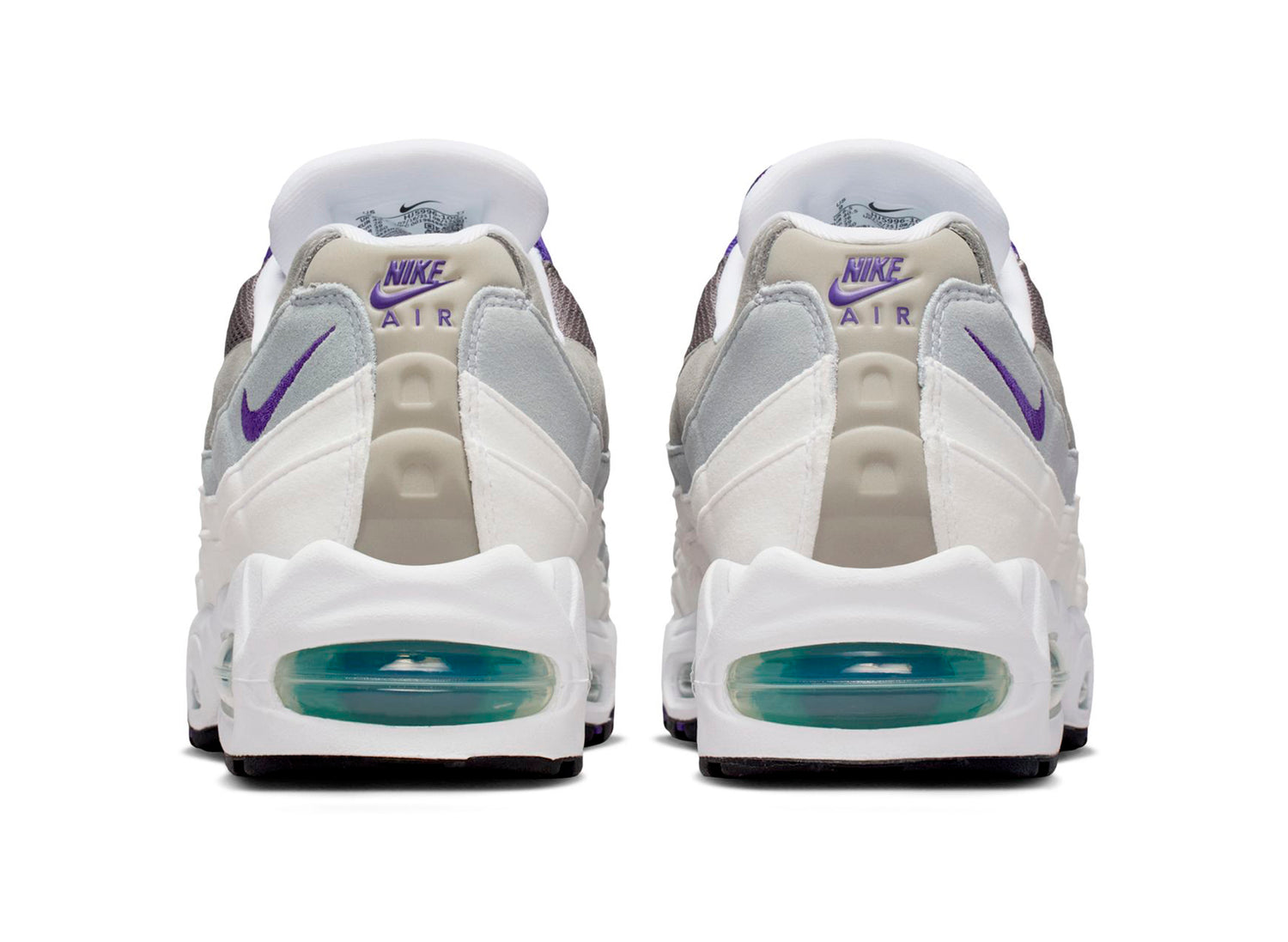 Women's Nike Air Max 95 Big Bubble in White / Court Purple — view 2