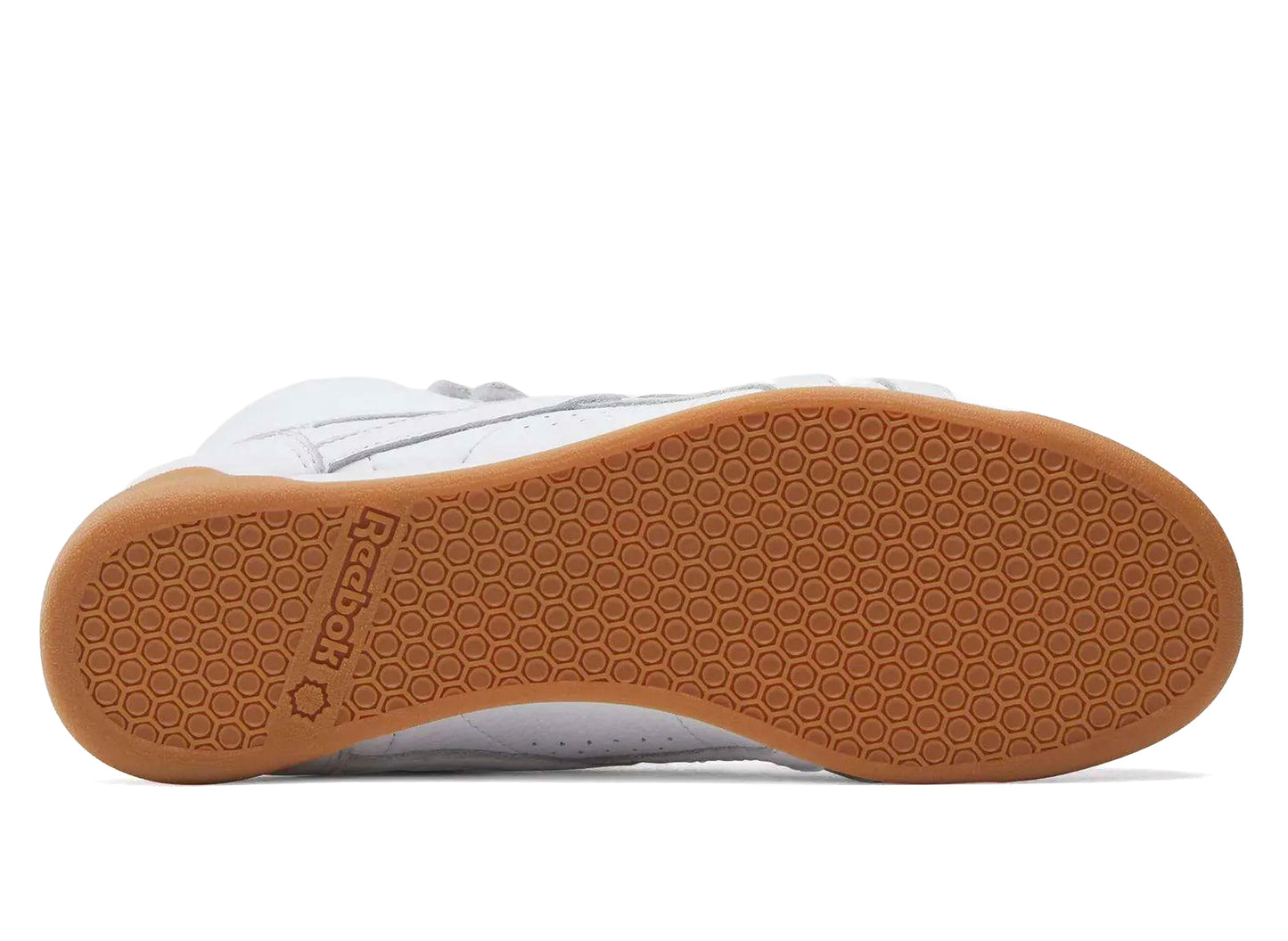 Women's Reebok Freestyle Hi in White / Blue — view 5