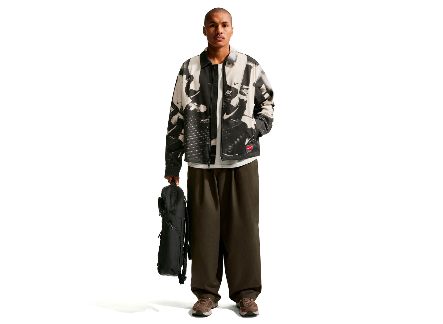 Chaqueta deportiva Nike Life Field en negro/blanco