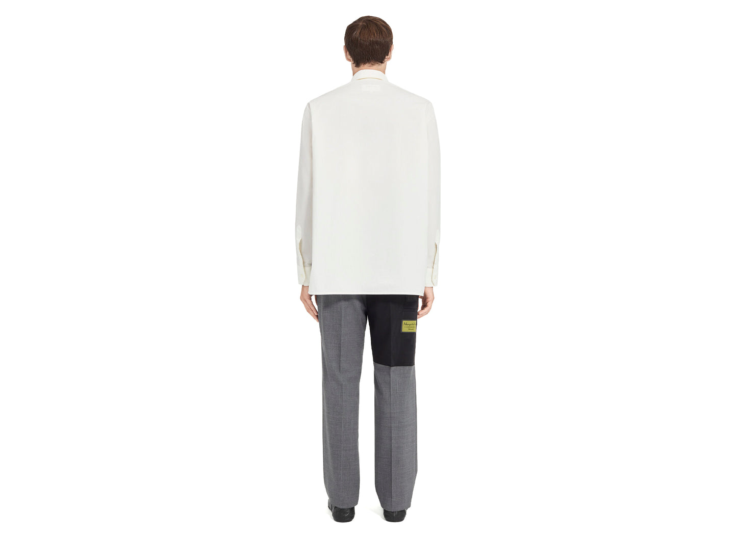 Camisa de manga larga con estampado de spray Maison Margiela MM6 en blanco