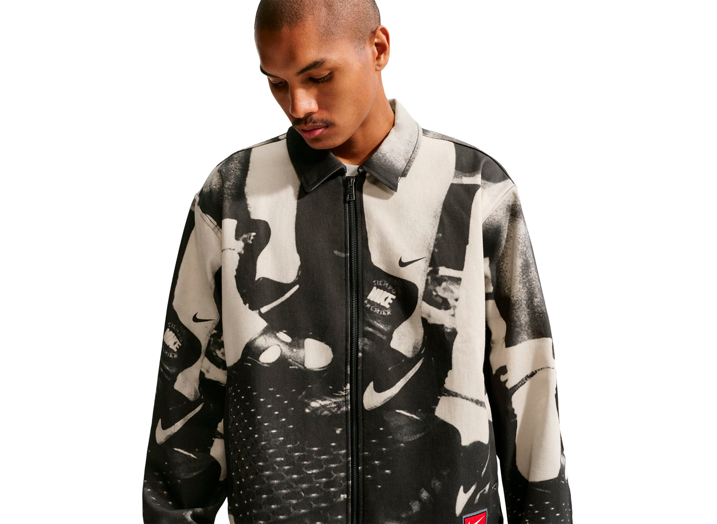Chaqueta deportiva Nike Life Field en negro/blanco