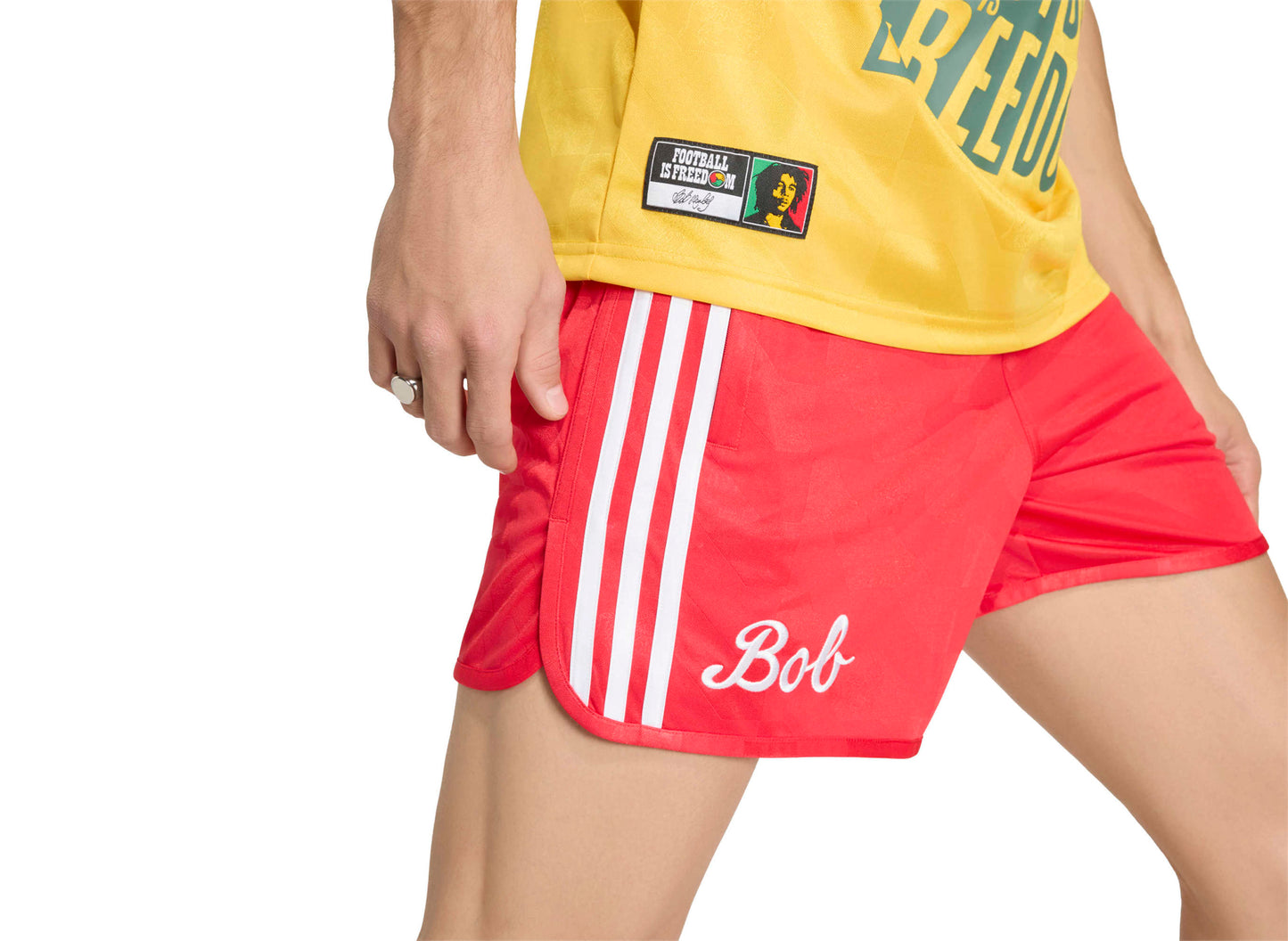 Adidas "Bob Marley" OG Short in Pure Ruby