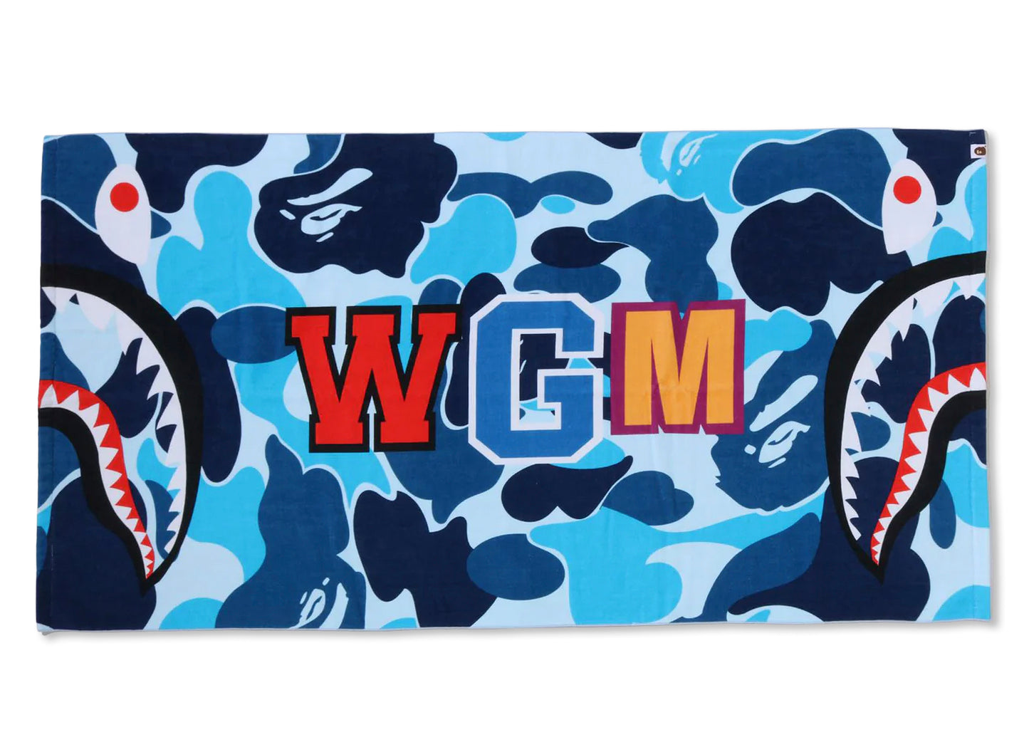 A Bathing Ape ABC Camo Shark Beach Towel in Blue