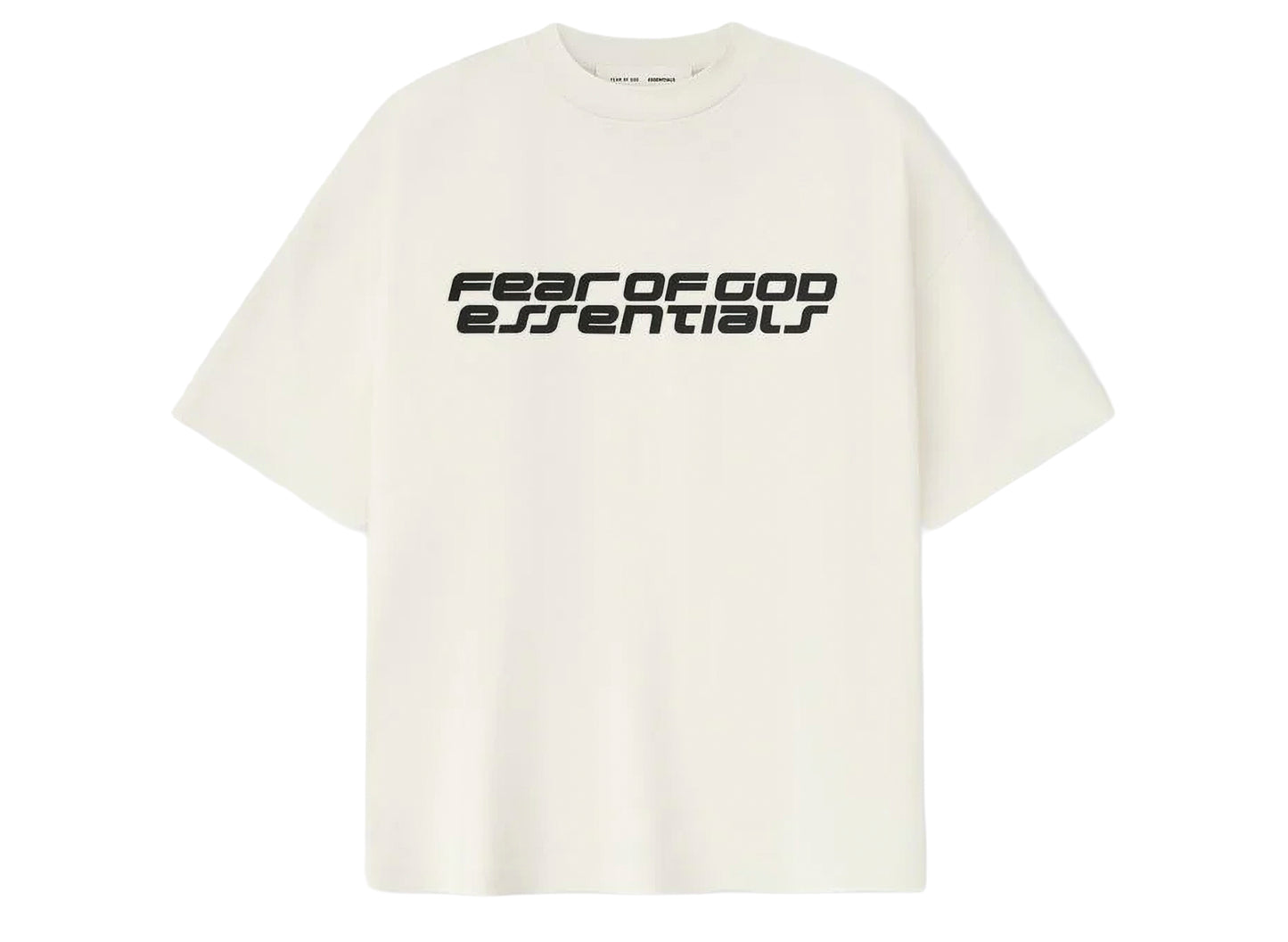 Fear of God Essentials 90er Kurzarm-T-Shirt Ponte „Ivory“