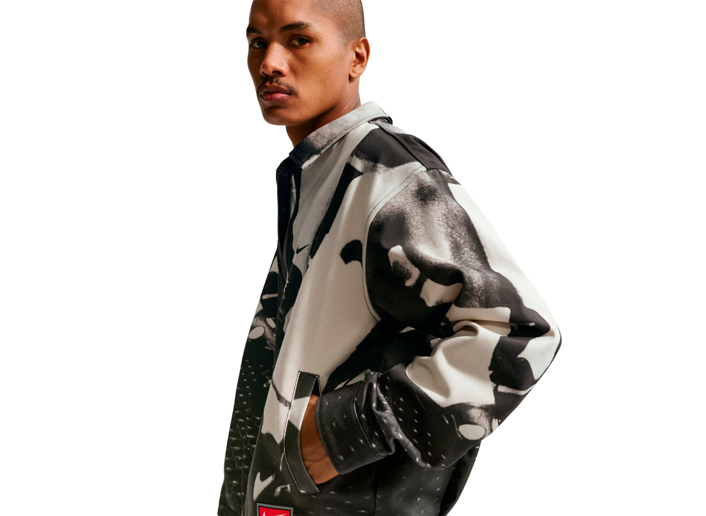 Chaqueta deportiva Nike Life Field en negro/blanco