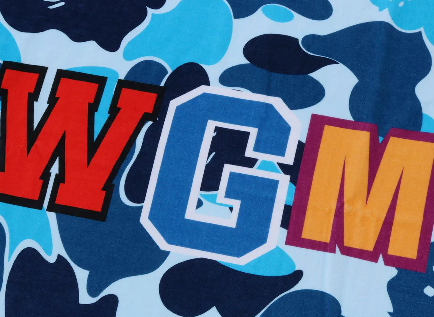 A Bathing Ape ABC Camo Shark Beach Towel in Blue