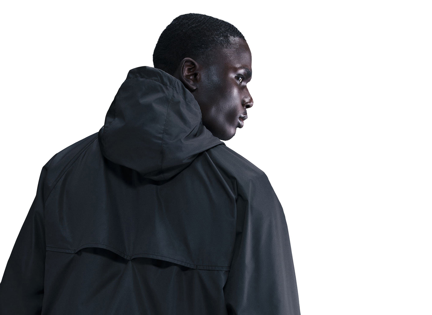 Nike Windrunner Gefütterte Jacke in Schwarz / Weiß