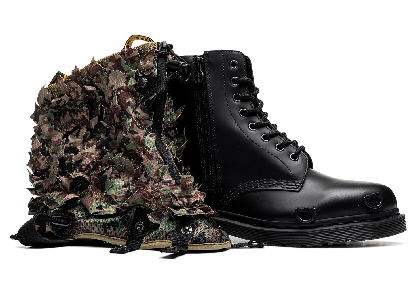 Dr. Martens 1460 Babylon en Negro + Camuflaje
