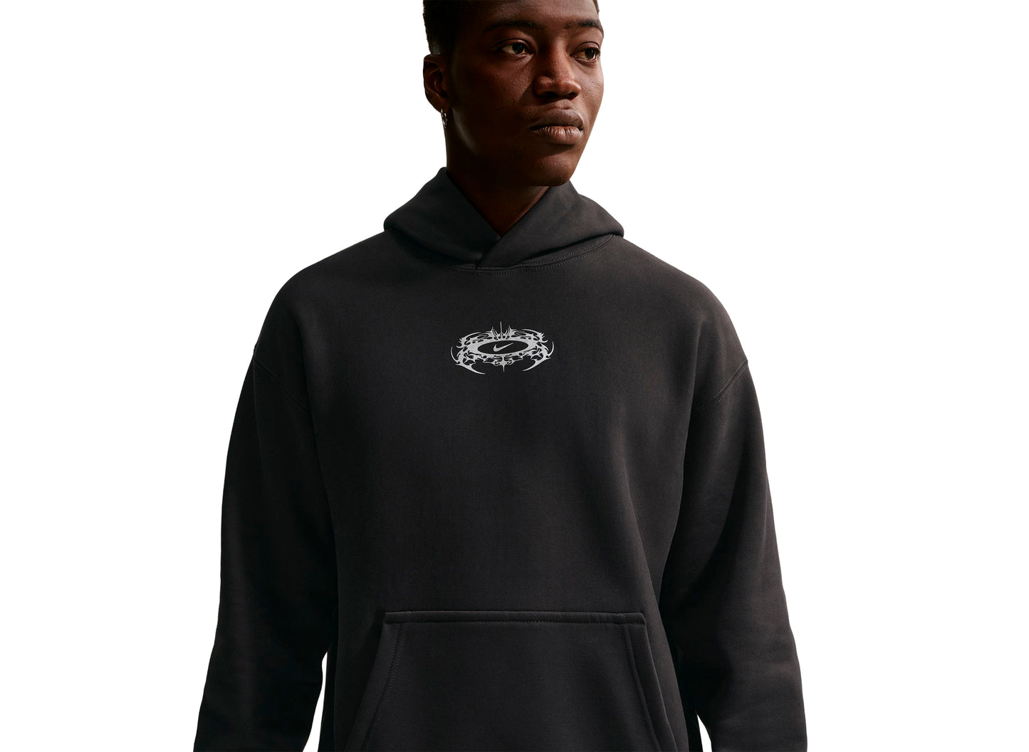 Sudadera con capucha Nike Solo Swoosh Pullover en Off Noir