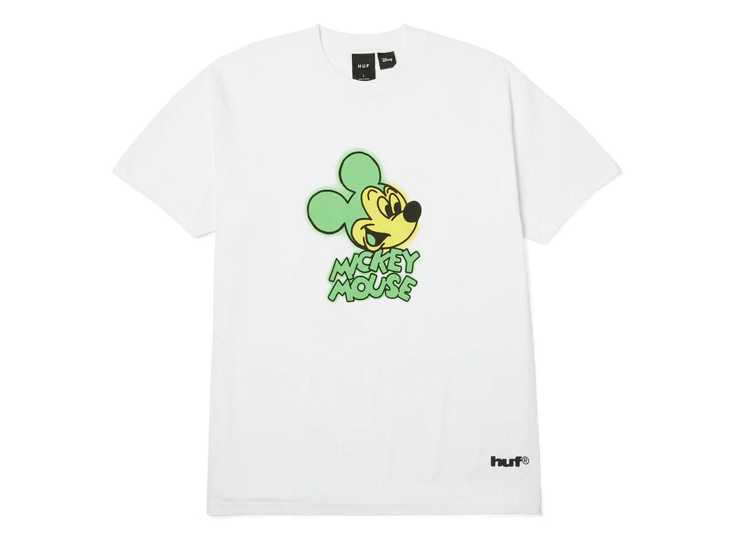 Camiseta de manga corta Huf x Mickey Spray en blanco