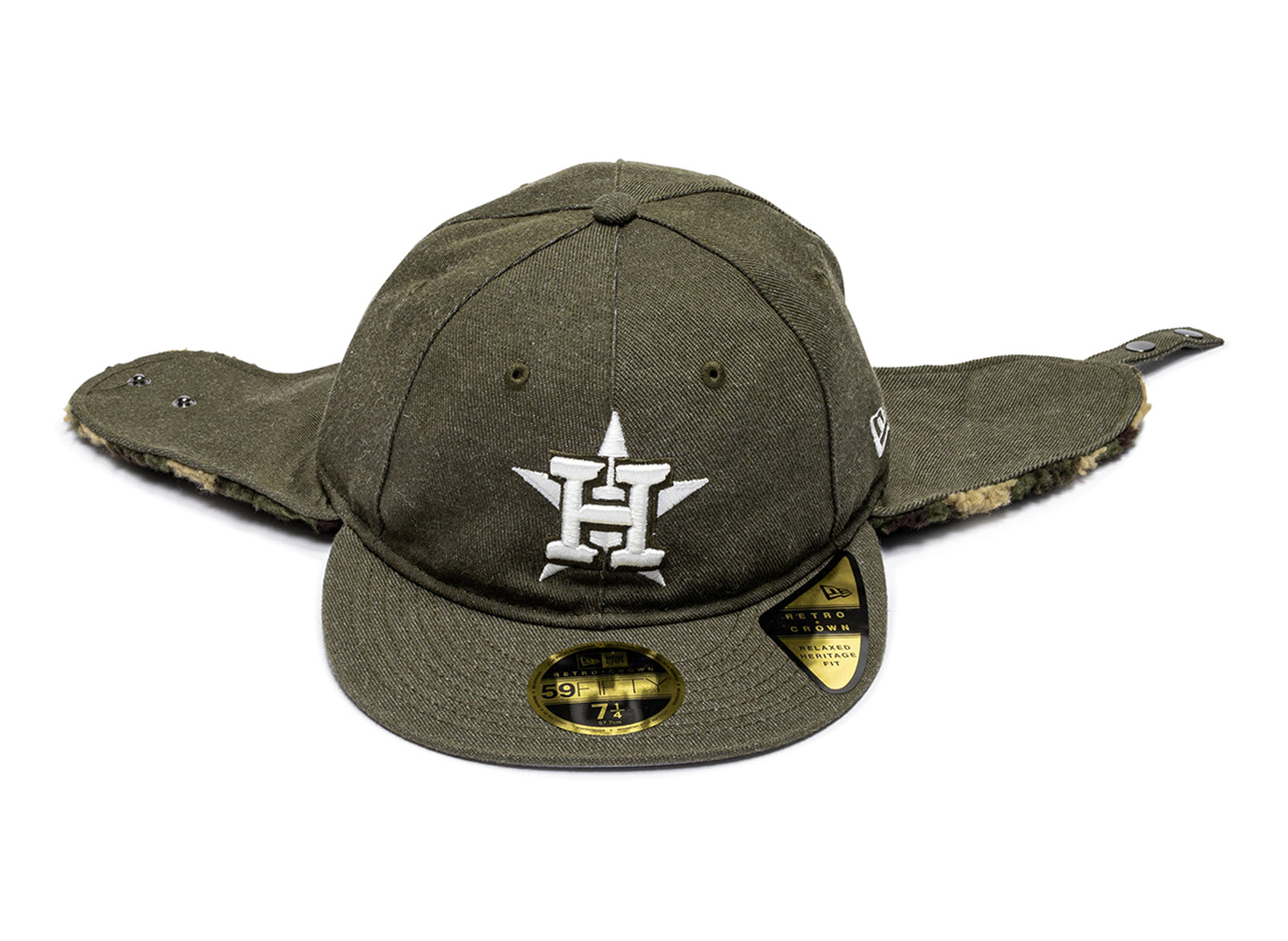 New Era Camo Dog Ear Houston Astros Fitted Hat