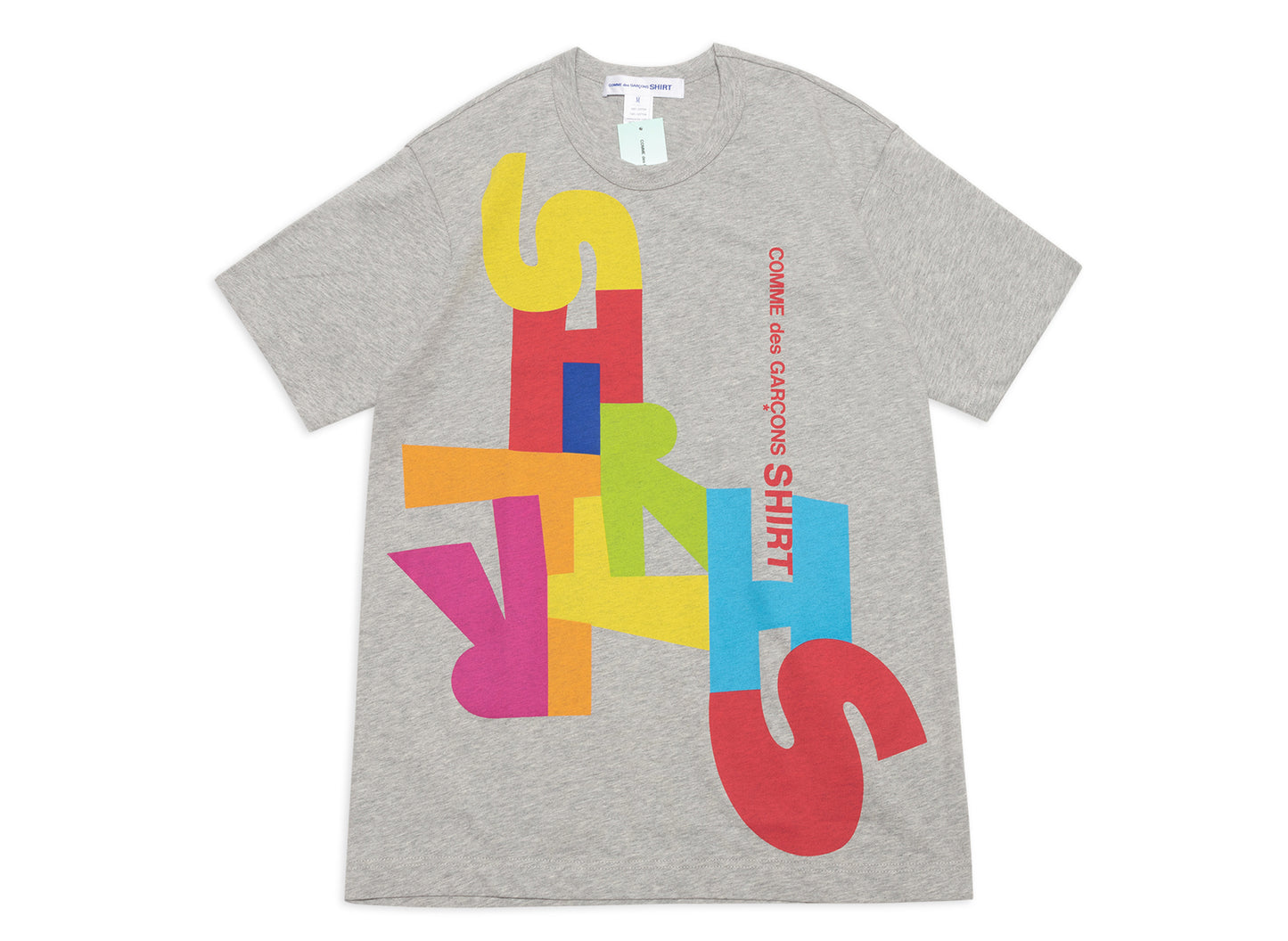 Camiseta de punto Comme des Garçons SHIRT en Gris Topo / Estampado
