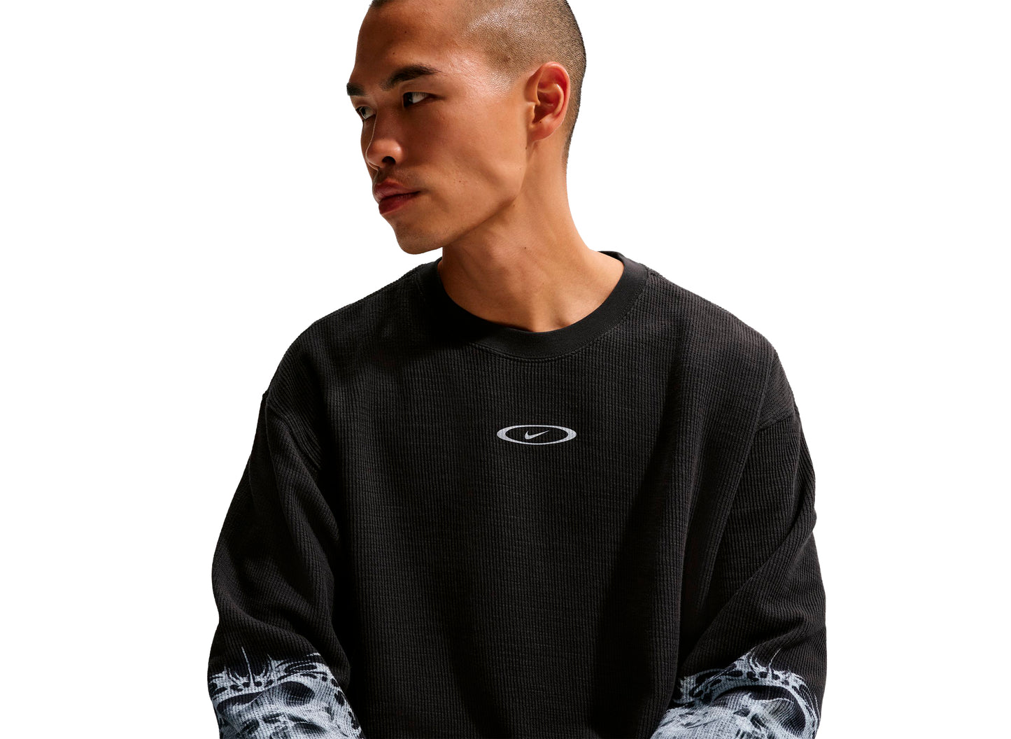 Nike Sportswear Thermal Top in Off Noir