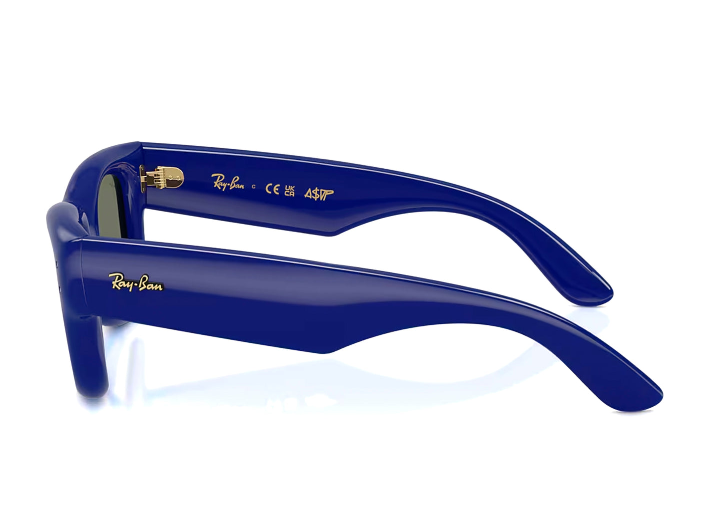 Gafas de sol Wayfarer Puffer de Ray-Ban A$AP Rocky en azul con espejo verde plata