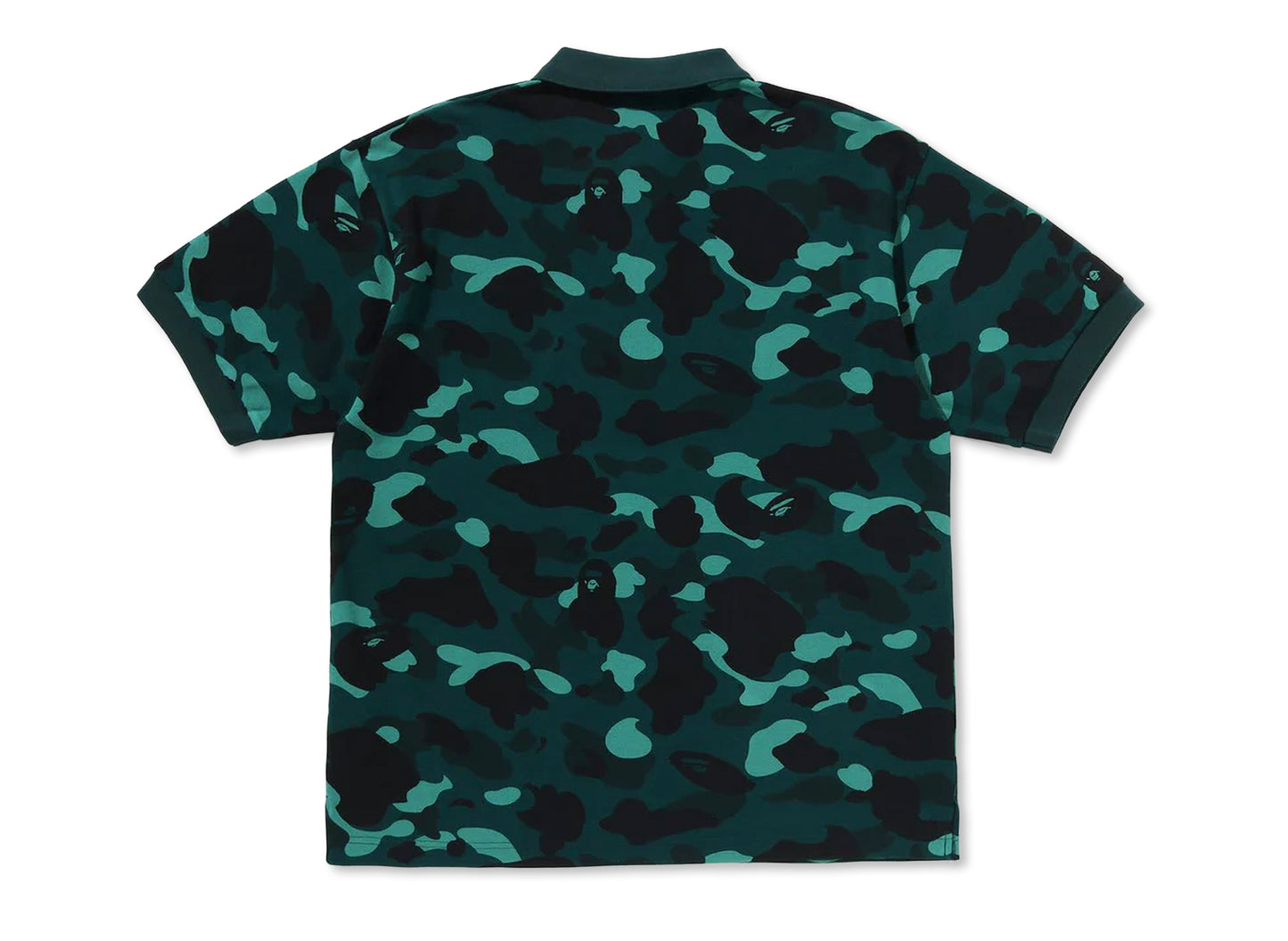 A Bathing Ape Color Camo One Point Relaxed Fit Polo in Green