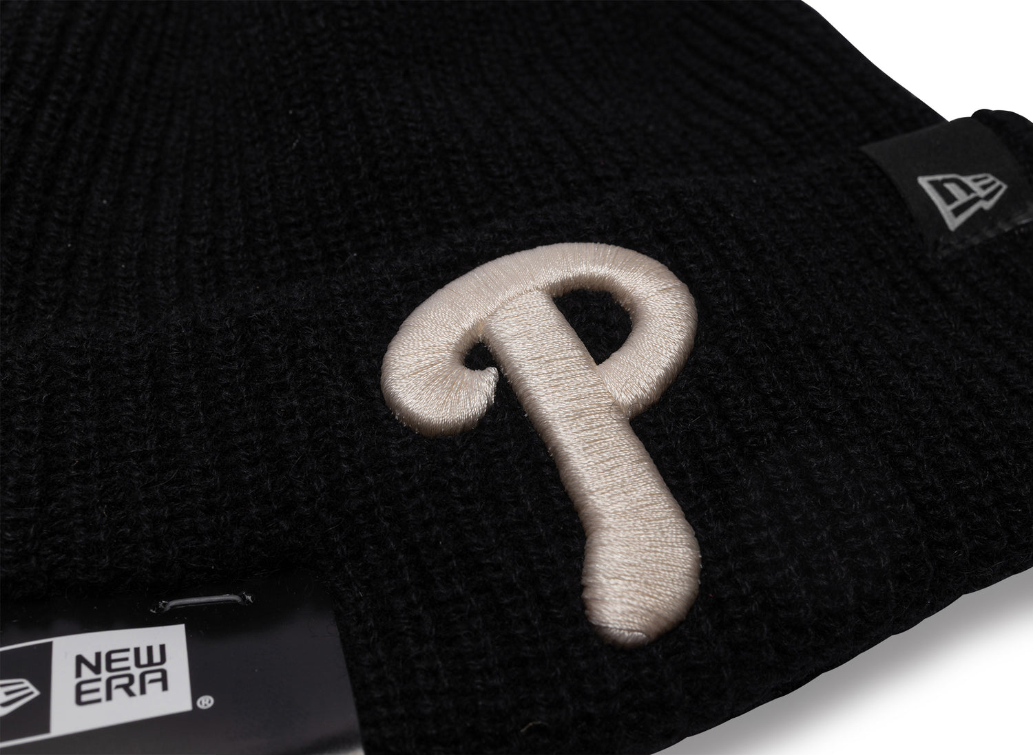 New Era MLB Black Cashmere Knit Philadelphia Phillies Beanie — view 2