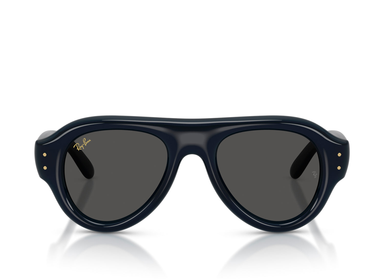 Ray Ban A$AP Rocky Aviator Puffer Sunglasses in Transparent Dark Blue w/ Ultra Black