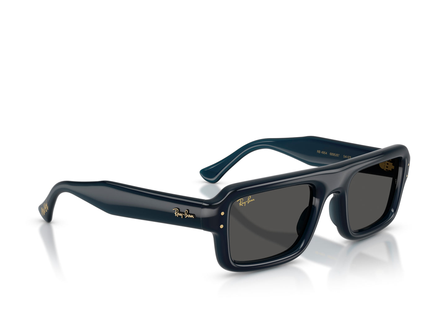 Gafas de sol Ray-Ban A$AP Rocky Flacko Puffer en azul oscuro transparente con Ultra Black