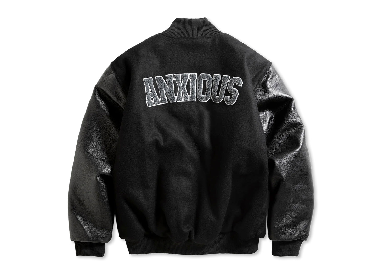 Anti Social Social Club 'Team Anxious' Varsity Jacket in Schwarz