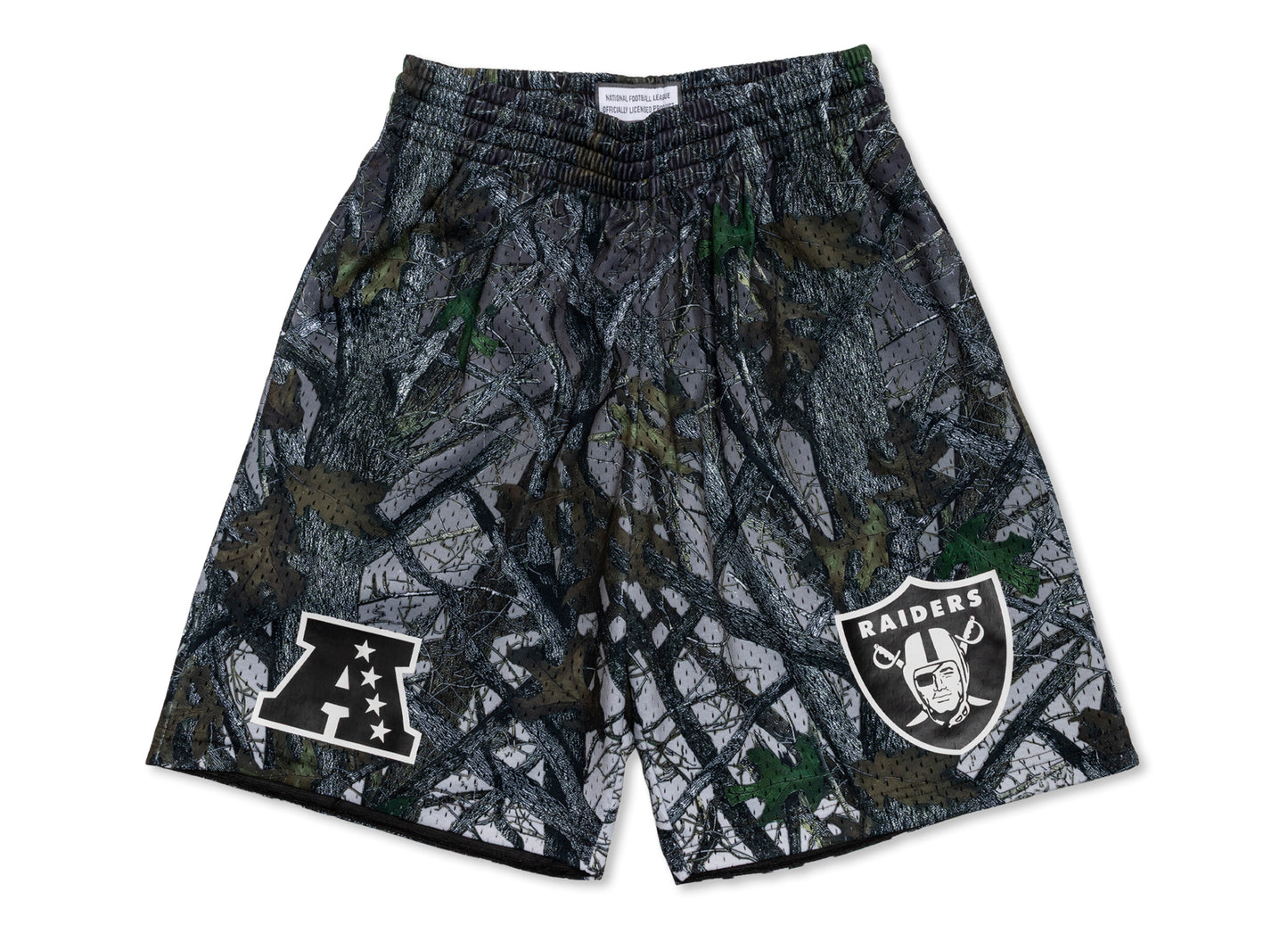 Mitchell & Ness NFL Quiet Blaze Pantalones cortos de malla de 7 pulgadas Las Vegas Raiders