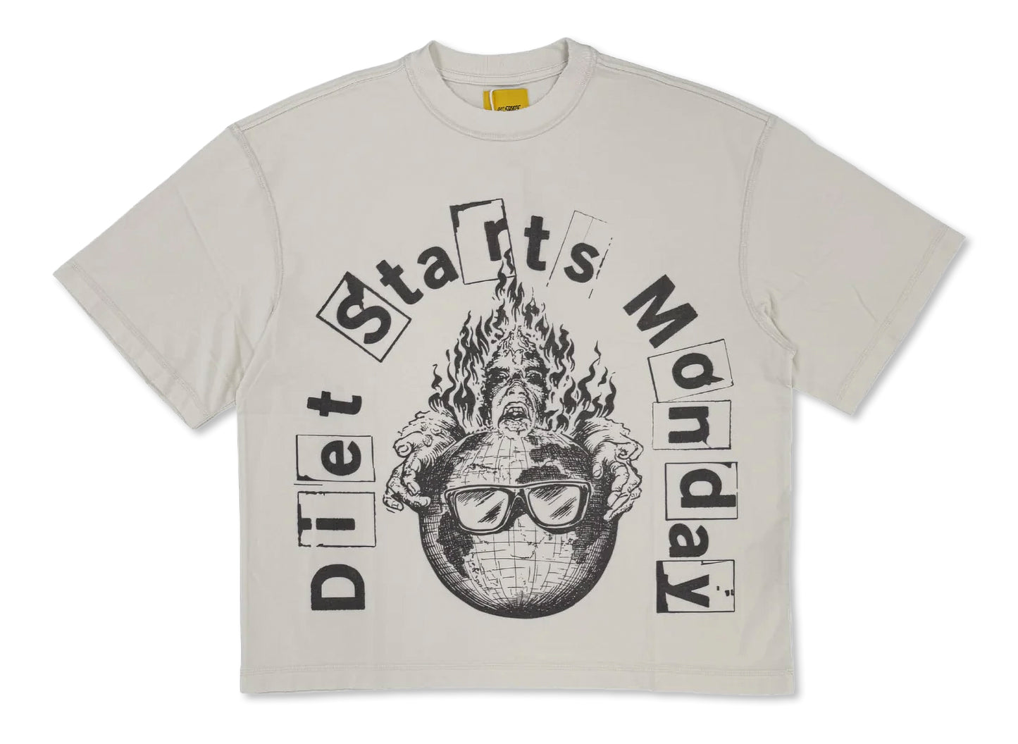 Diet Starts Monday Worlds Burning Tee in Antique White