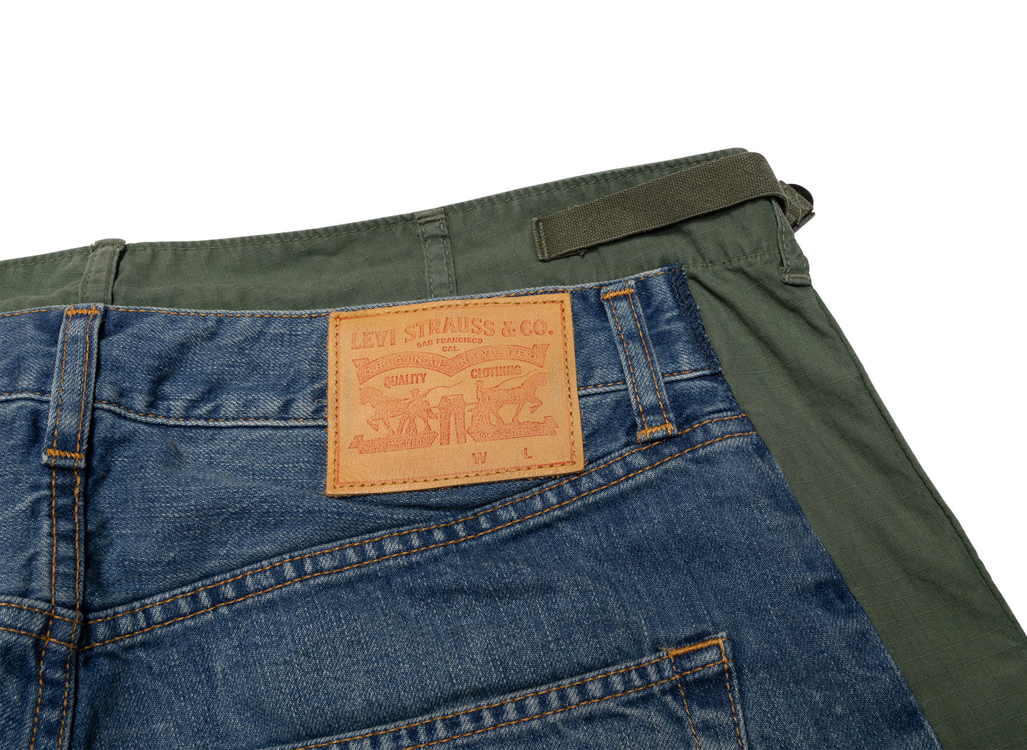Pantalones Junya Watanabe en índigo/verde