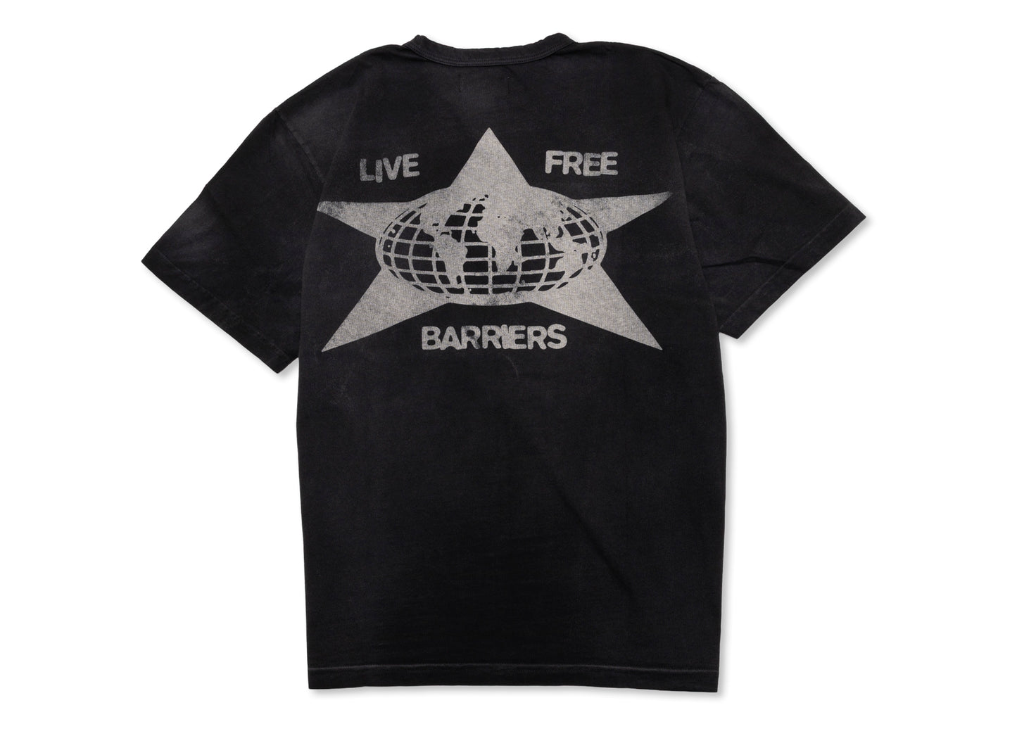 Barriers Worldwide Ringer Tee in Vintage Black
