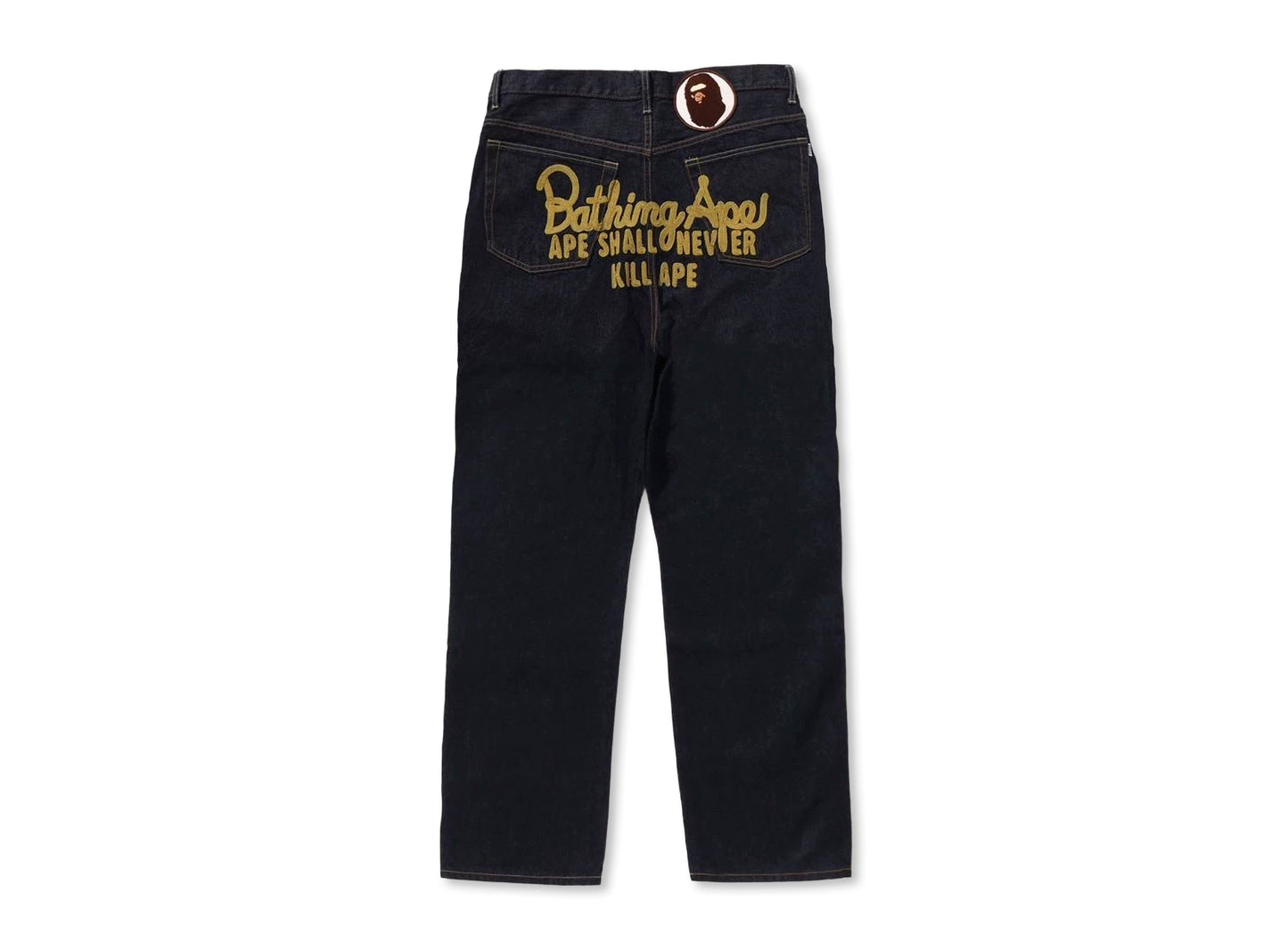 A Bathing Ape Champion Denim Pants in Indigo