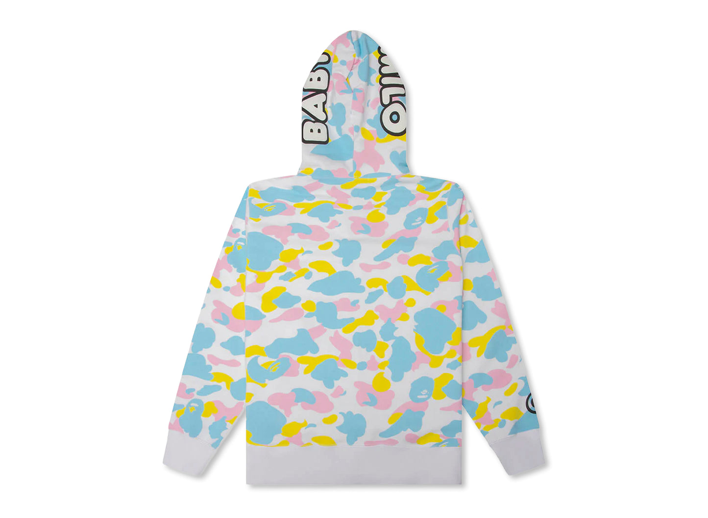 A Bathing Ape New Multi Camo Baby Milo Regular Fit Full Zip Parka in White
