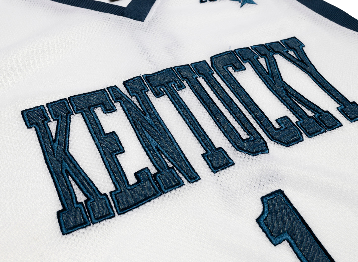 Camiseta de baloncesto vaquera blanca Converse de la Universidad de Kentucky
