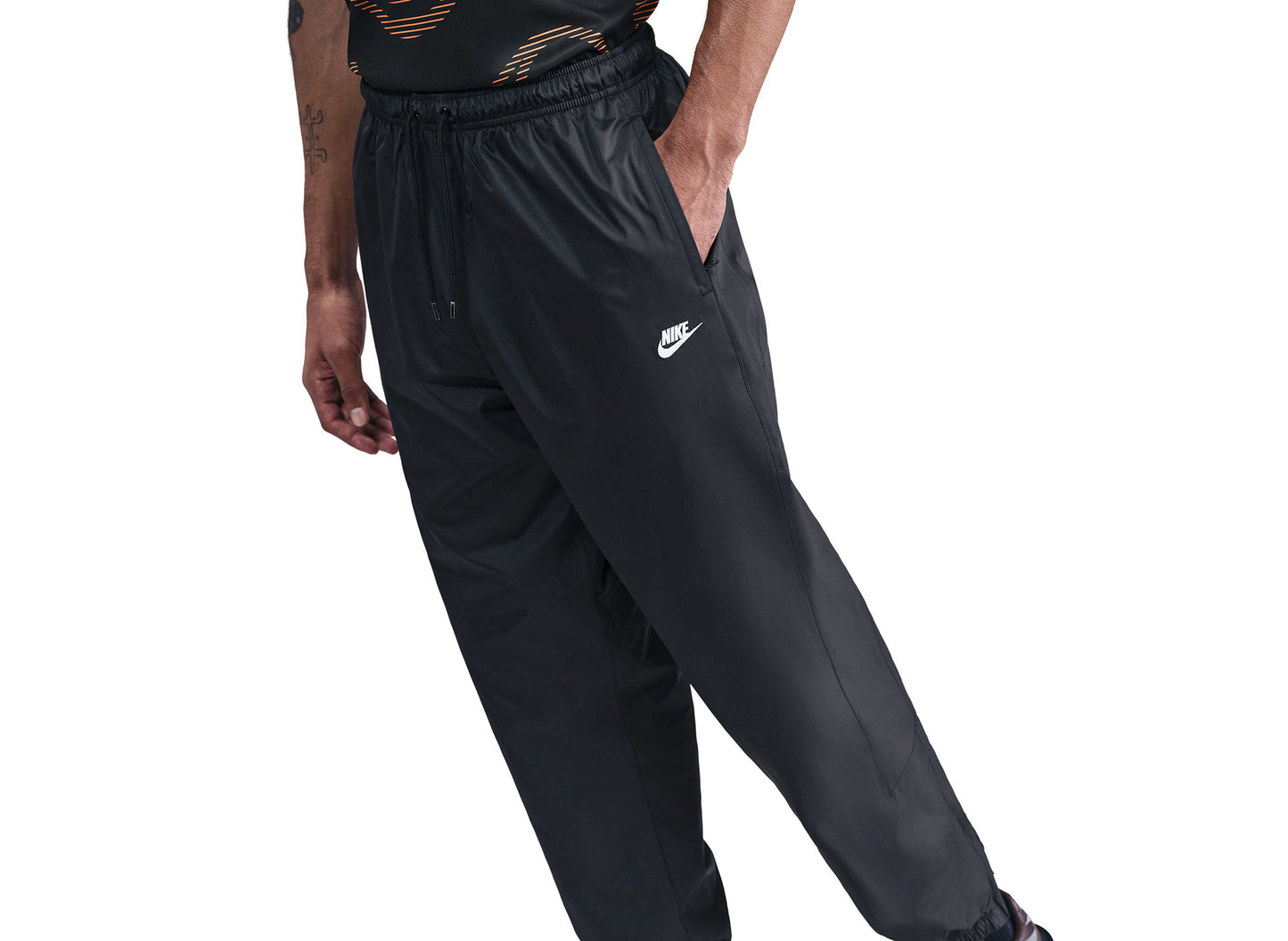 Nike Windrunner Lined Pants in Black / White