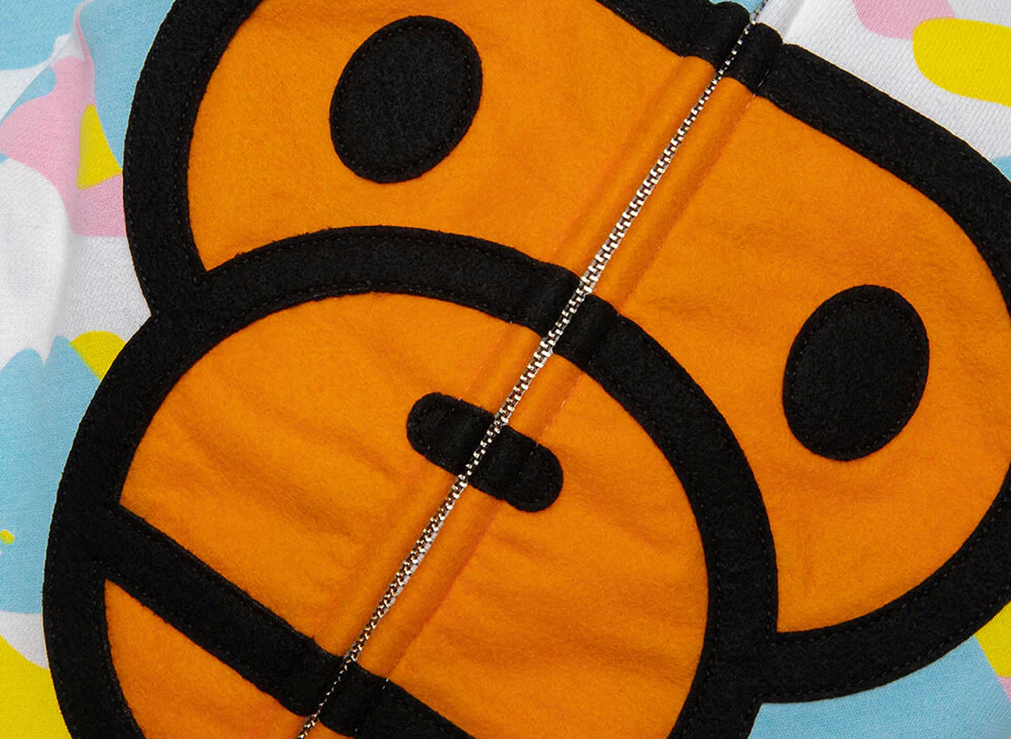 A Bathing Ape New Multi Camo Baby Milo Regular Fit Full Zip Parka in White