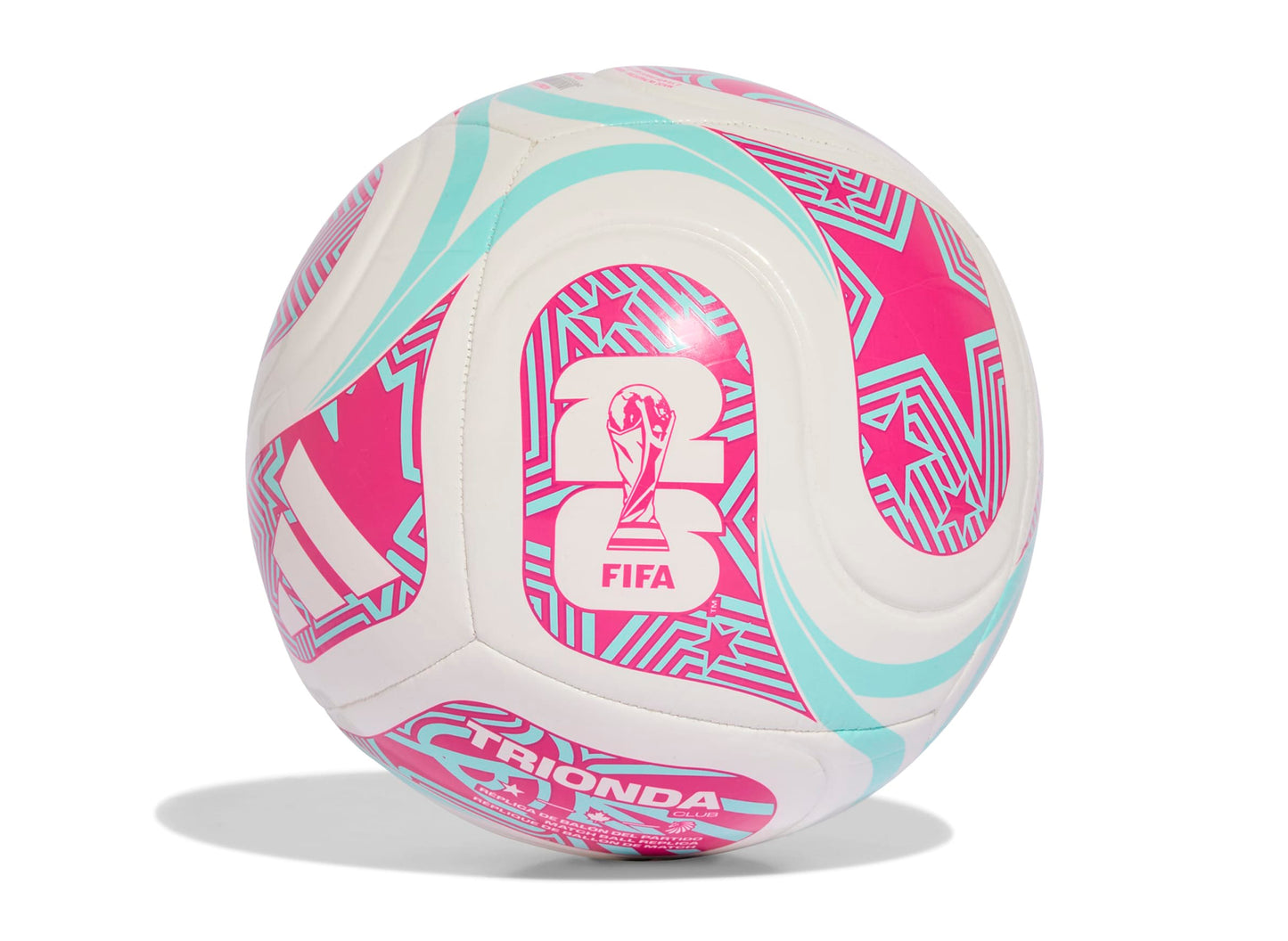 Balón Adidas Trionda Club Copa Mundial de la FIFA en blanco/rosa