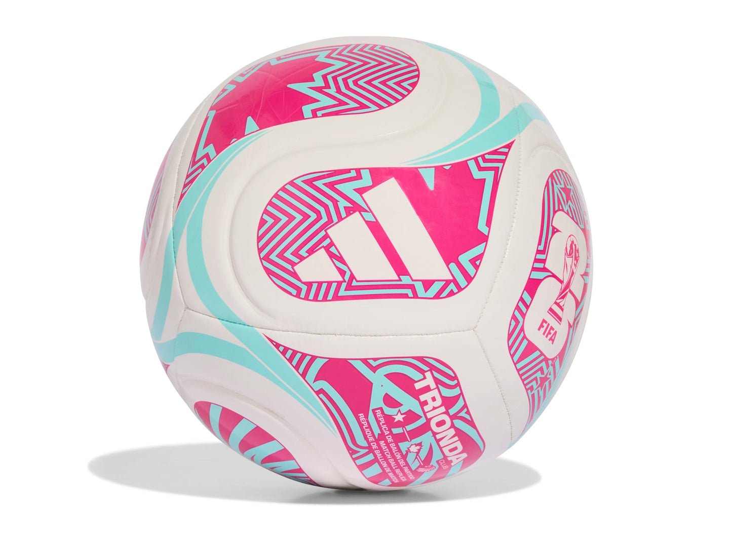 Balón Adidas Trionda Club Copa Mundial de la FIFA en blanco/rosa
