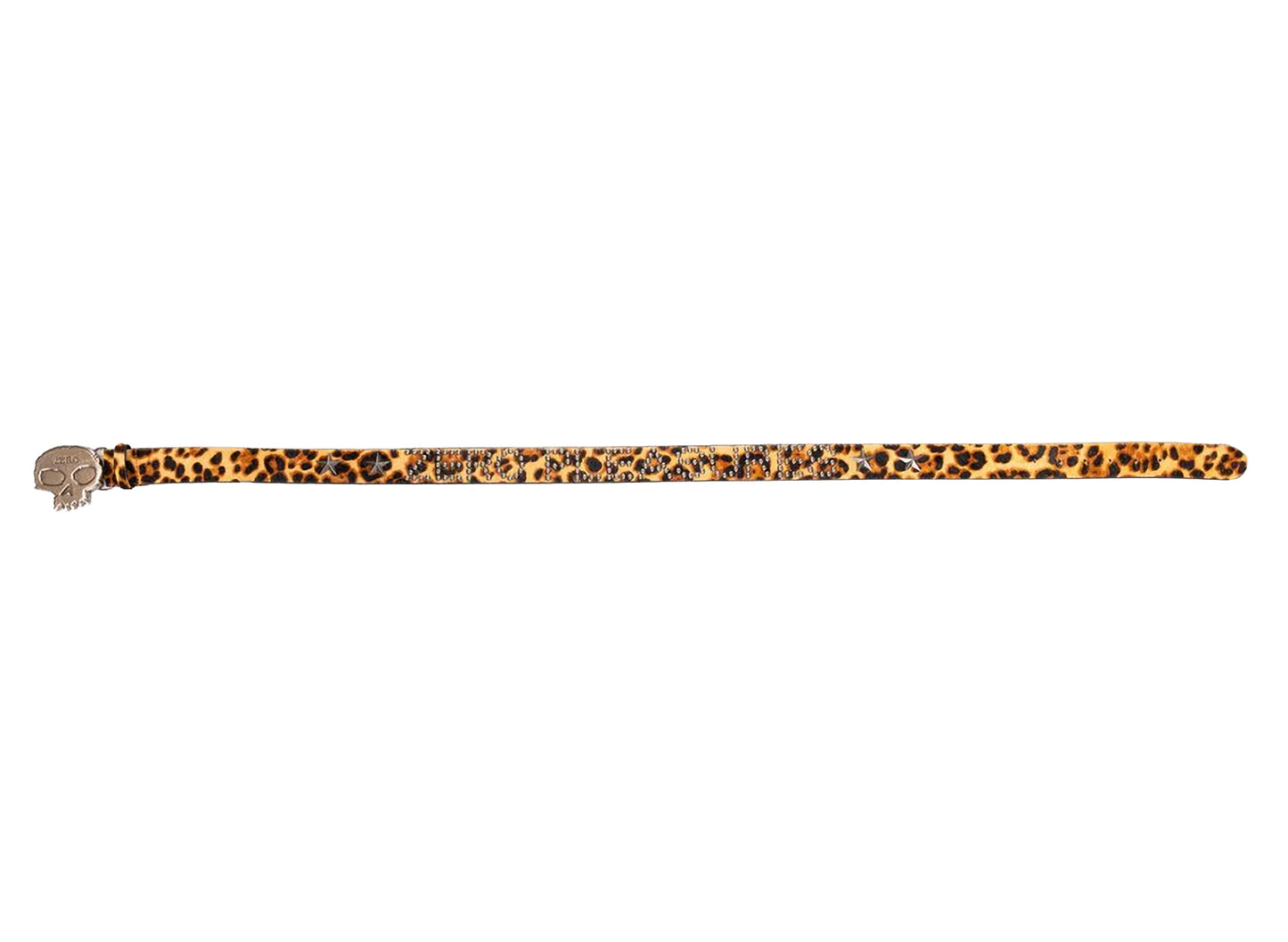 Pleasures x Zero Studded Belt in Leopard