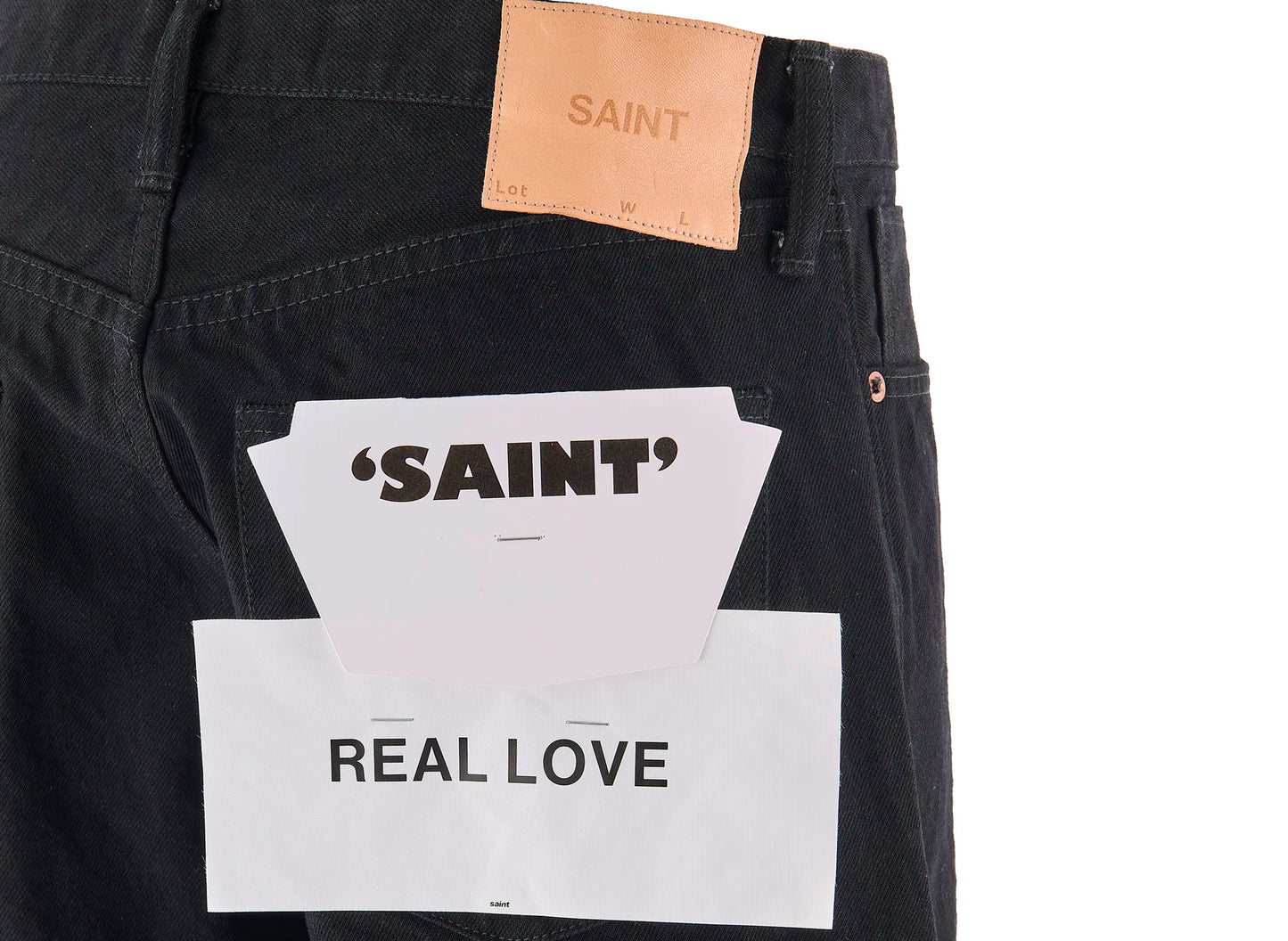 Saint Michael schwarze gerade Jeans