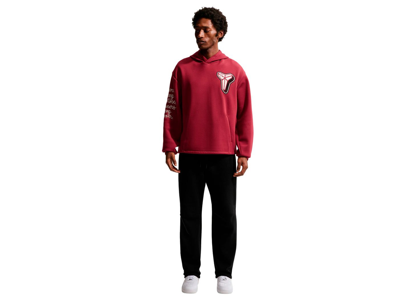 Nike Kobe Dri-FIT Fleece Pullover Basketball-Hoodie in Team Red
