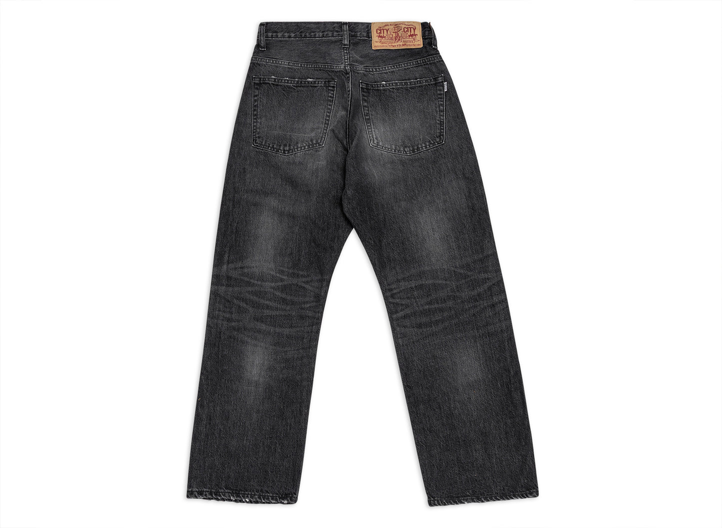 A Bathing Ape Shark Loose Fit 13 Oz Denim Pants in Schwarz